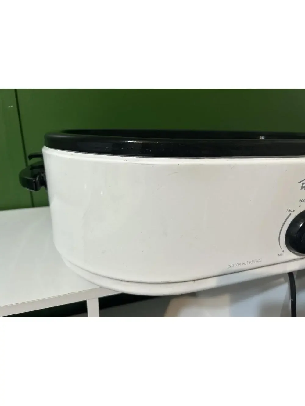 Rival White Electric Roaster Oven 16 Quart Adjustable Temp Tested Works